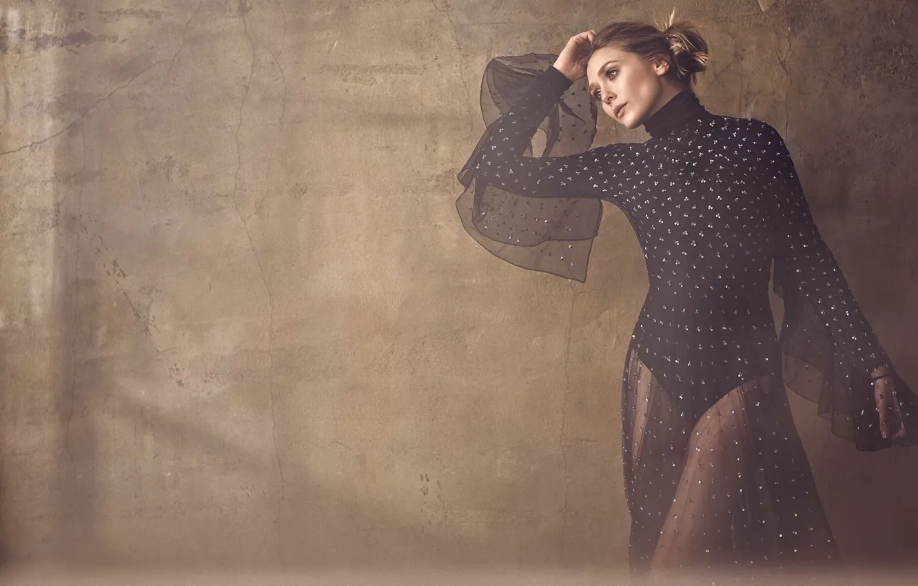 Photo wallpaper look, girl, photo, dress, Elizabeth Olsen