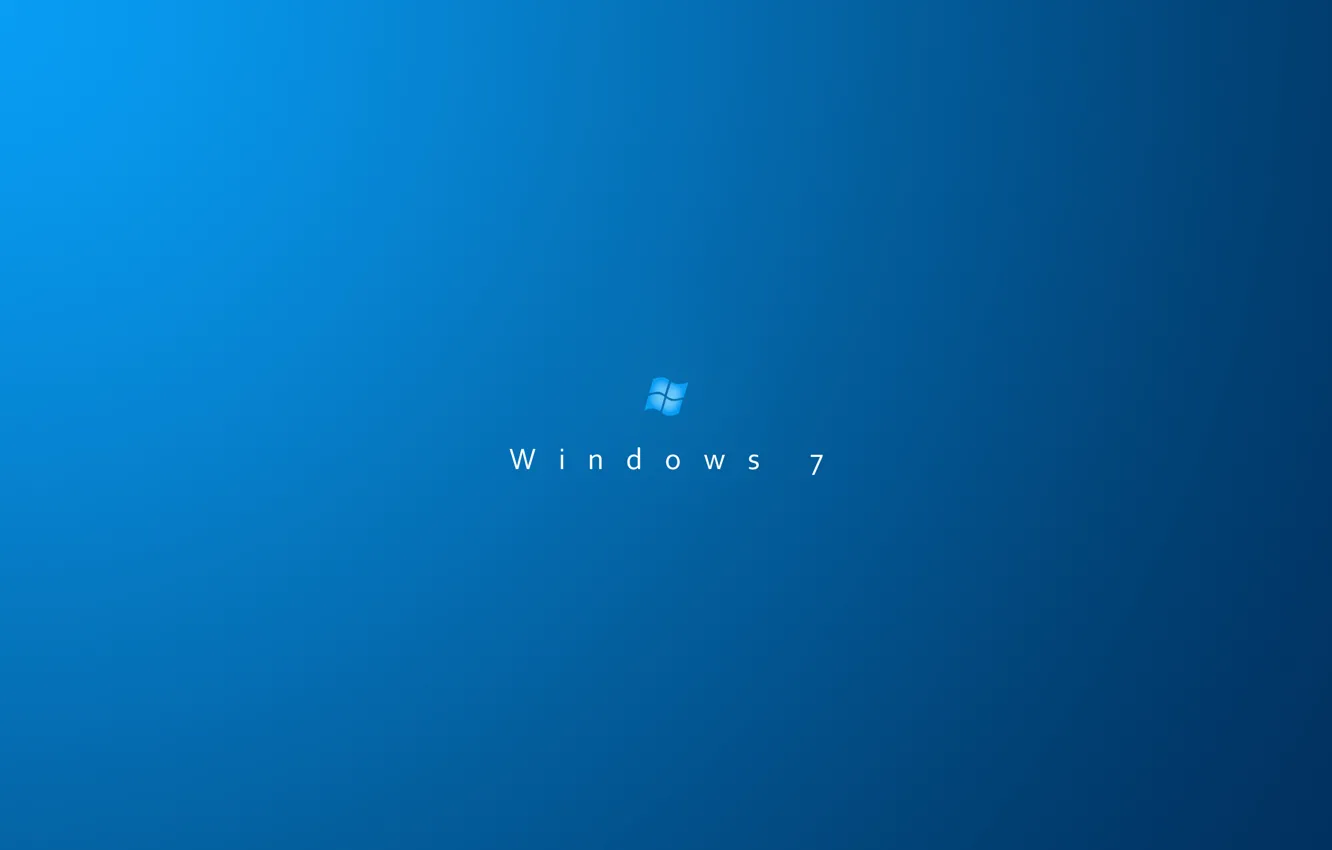 Photo wallpaper minimalism, windows 7, blue background, Hi Tech