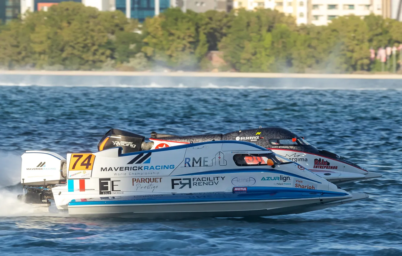 Photo wallpaper race, boat, speed
