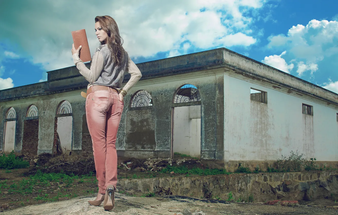 Photo wallpaper jeans, the ruins, clutch, Tan S Gargantin