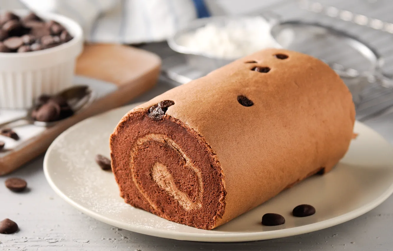 Photo wallpaper dessert, cakes, roll