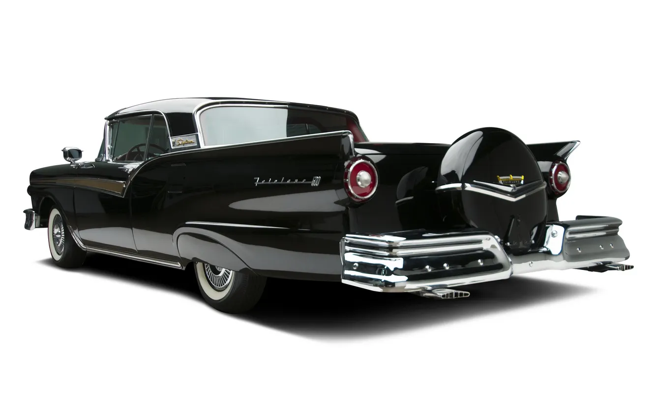 Photo wallpaper Ford, white background, Ford, 1957, retro cars, Hardtop, Skyliner, Retractable