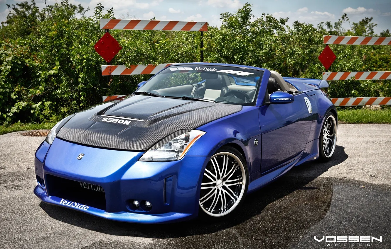 Photo wallpaper Nissan, 350z, bodywork Studio, tuning Studio, sebon, Veilside, Vossen Wheels