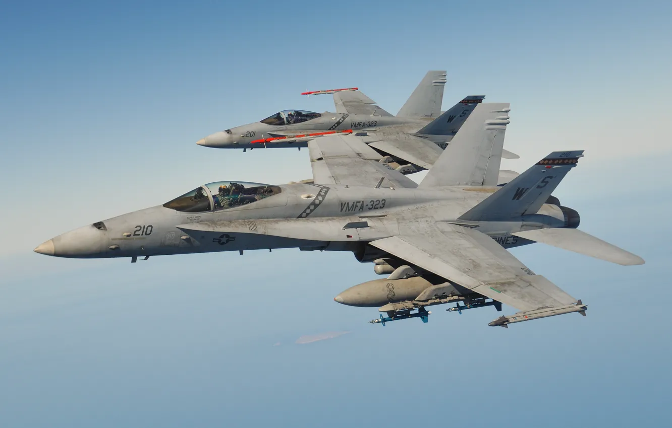 Photo wallpaper flight, fighter, multipurpose, Hornet, CF-18