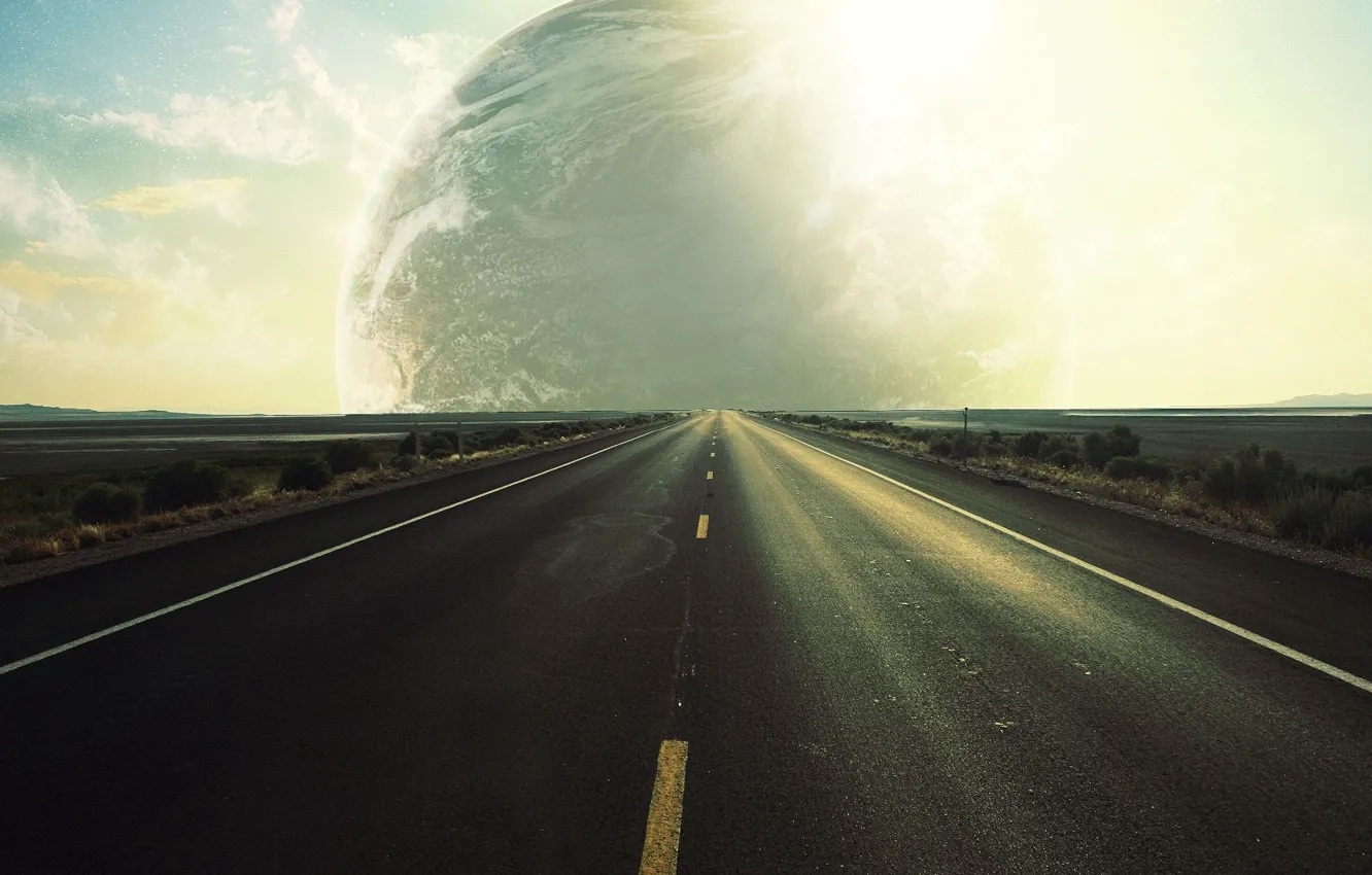 Photo wallpaper road, the way, the world, planet, Stranger, direct