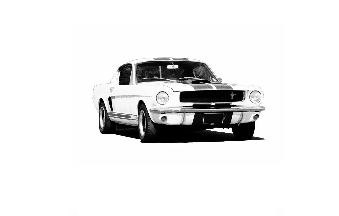 Photo wallpaper Mustang, Ford, classic, the front