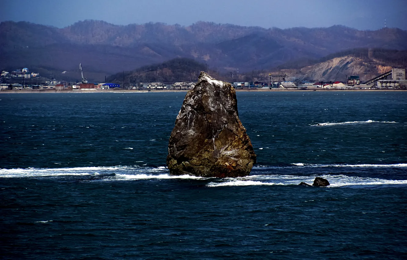 Photo wallpaper rock, stone, Sea, port