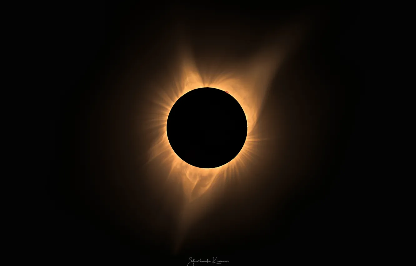 Photo wallpaper the sky, light, darkness, solar Eclipse