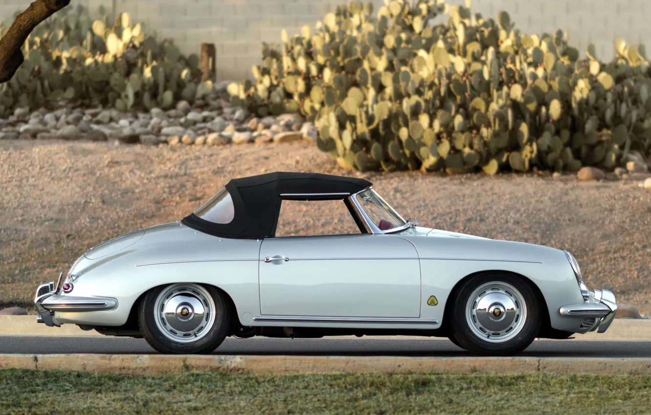Photo wallpaper Porsche, 1960, 356, side view, Porsche 356B 1600 Super Roadster