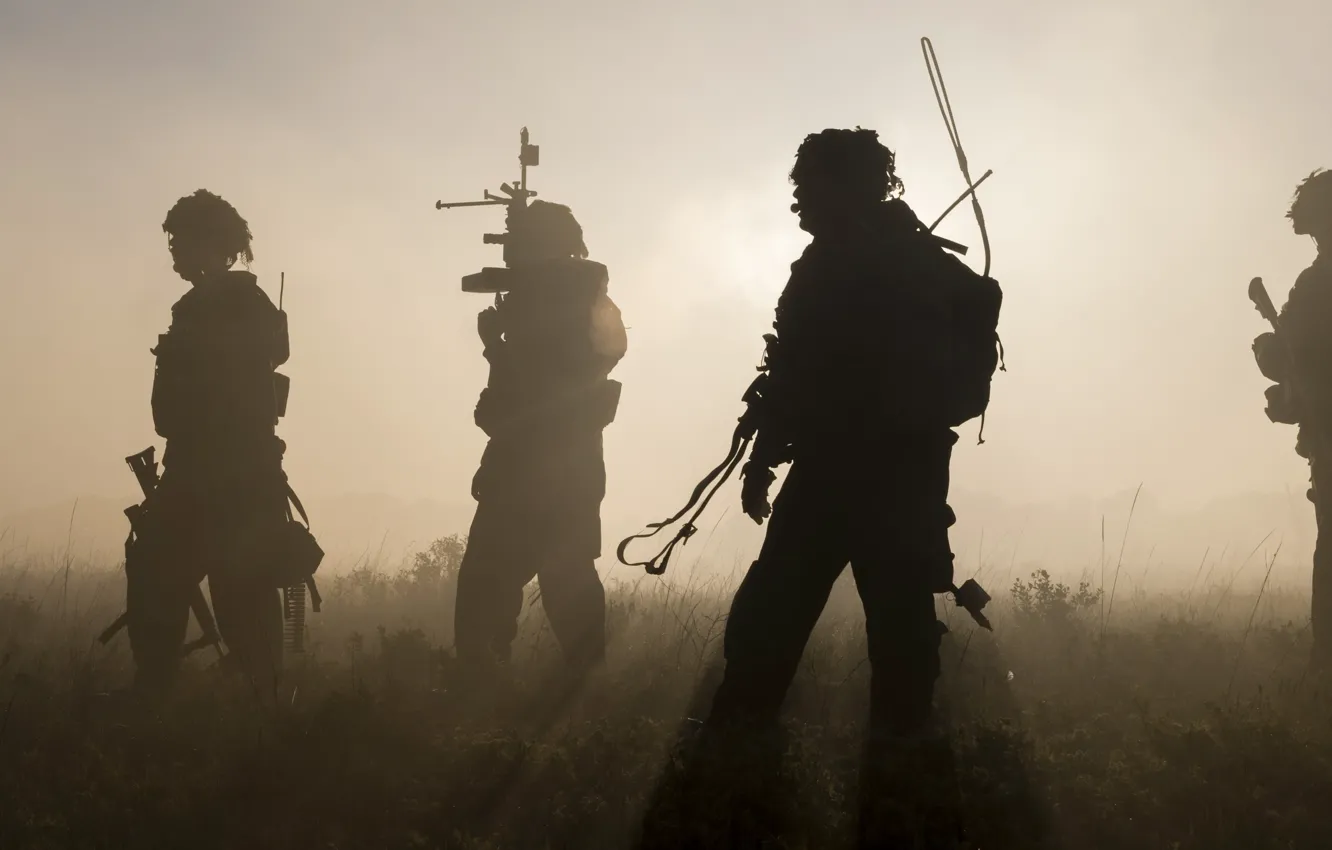 Photo wallpaper weapons, army, soldiers