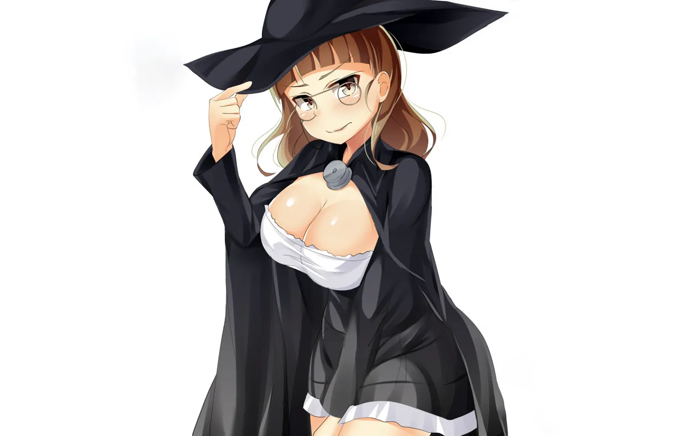 Photo wallpaper girl, sexy, roma, cleavage, long hair, dress, boobs, anime