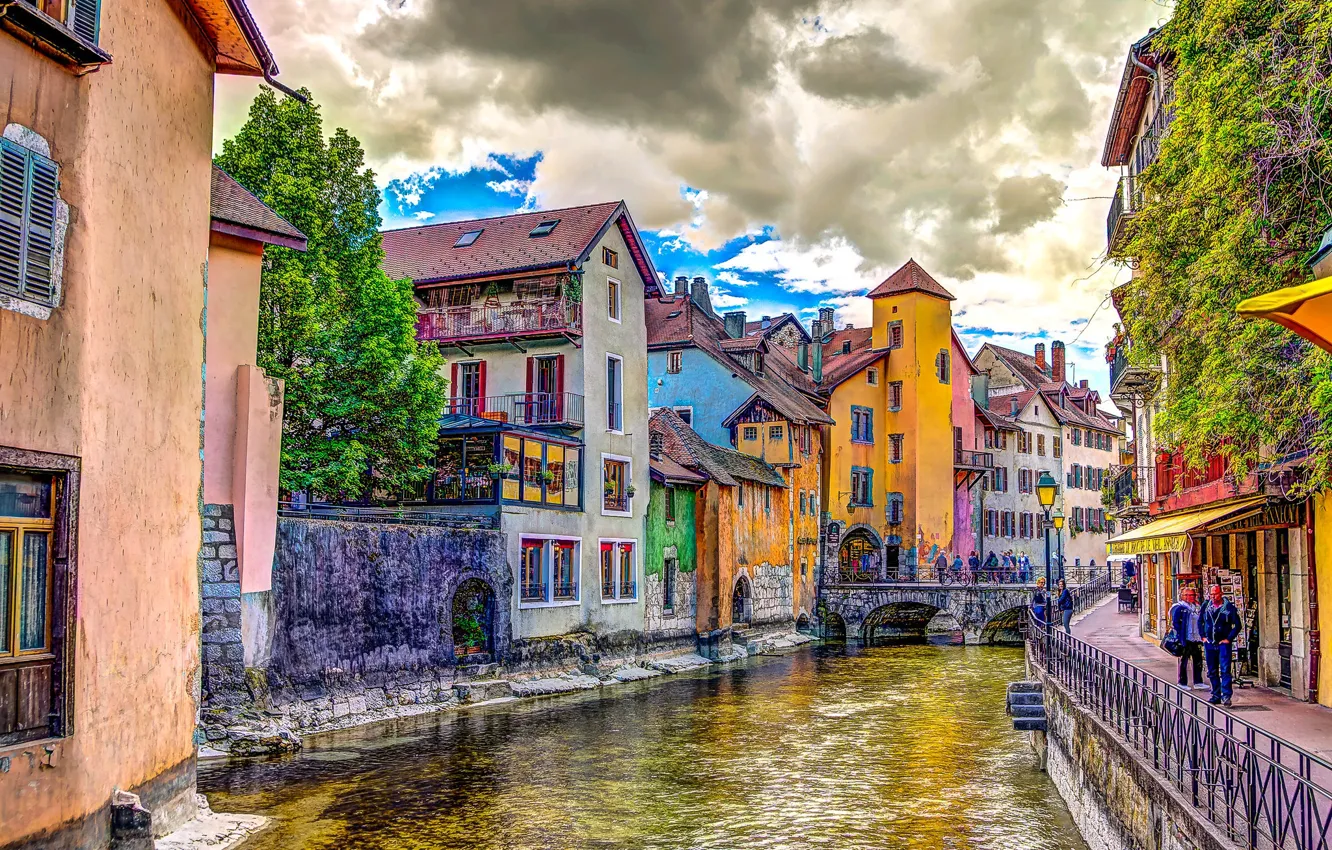 Photo wallpaper France, home, channel, Annecy