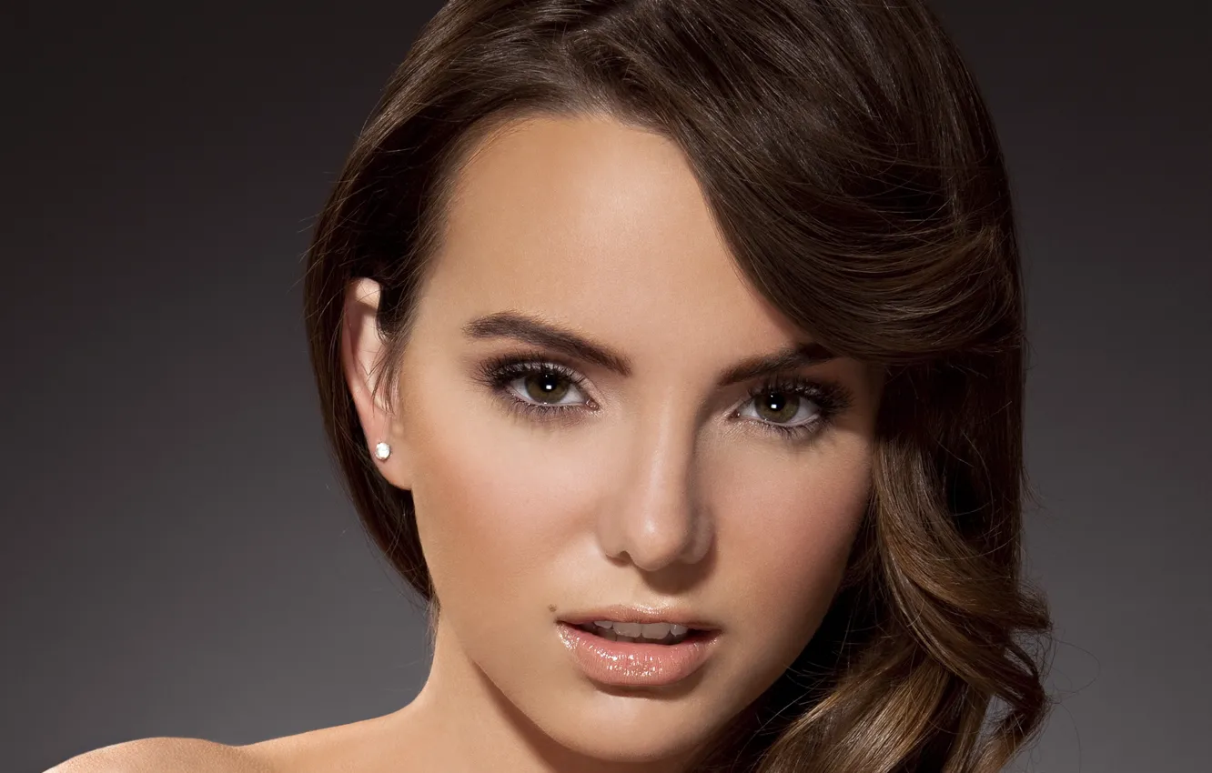 Photo wallpaper look, girl, face, eyelashes, sweetheart