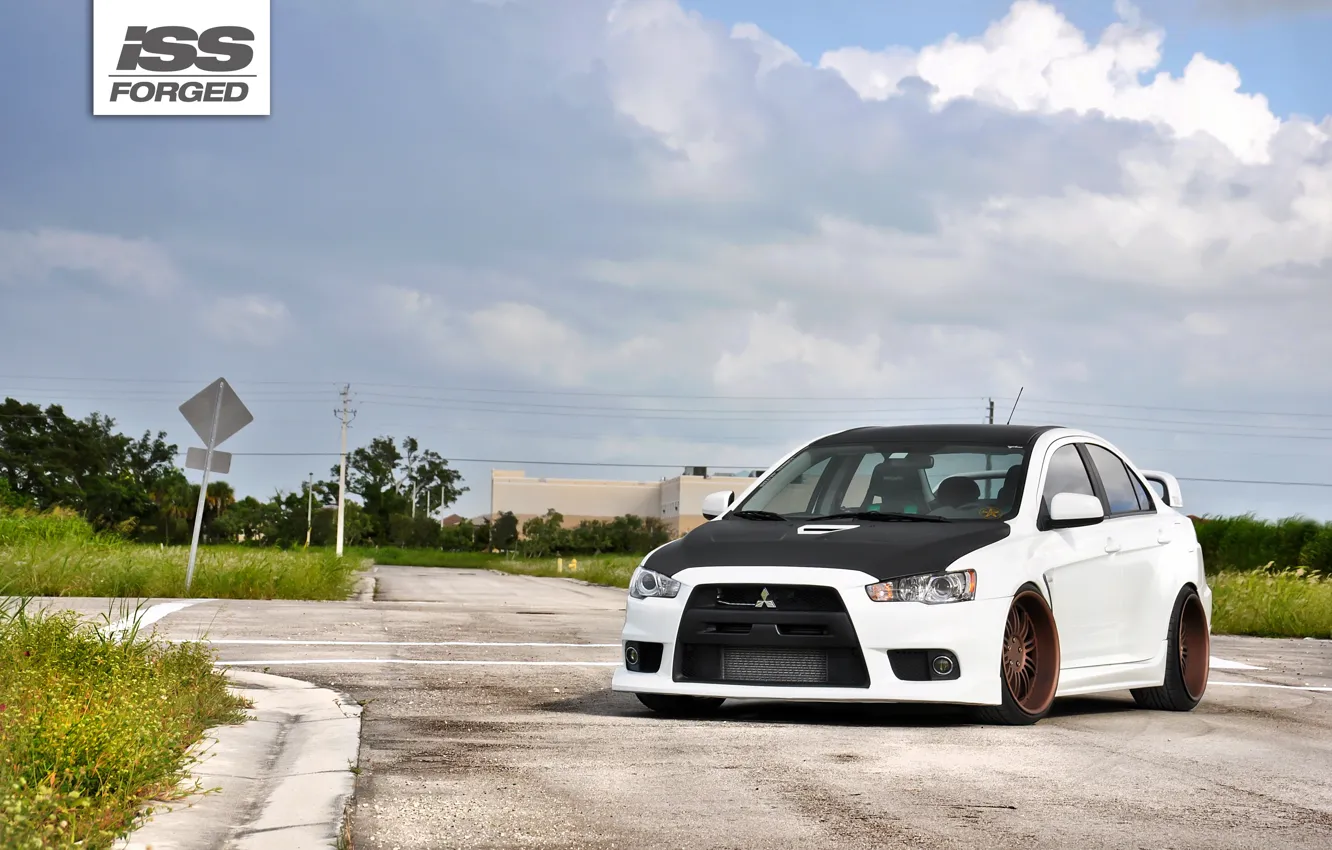 Photo wallpaper Mitsubishi, Lancer, Evo, ISS Forged