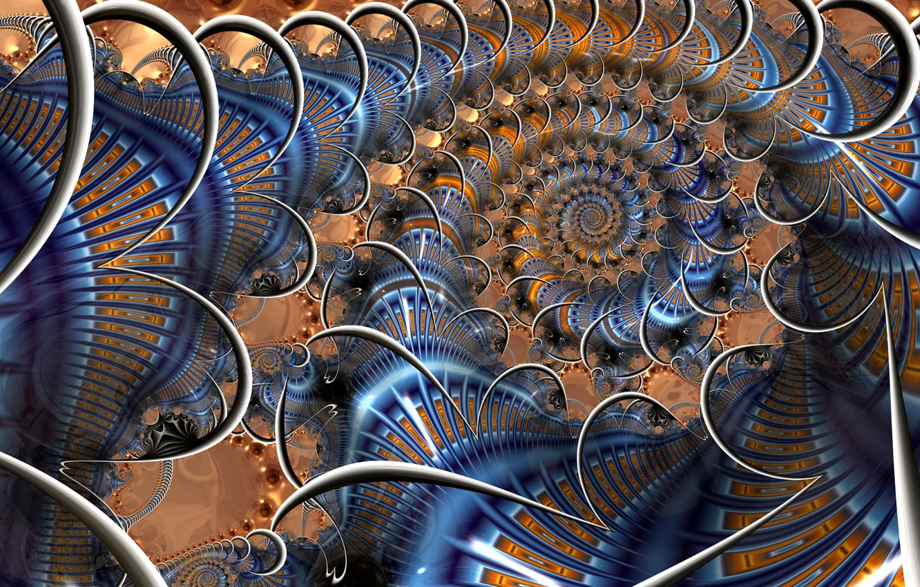 Photo wallpaper pattern, curls, beauty, fractal