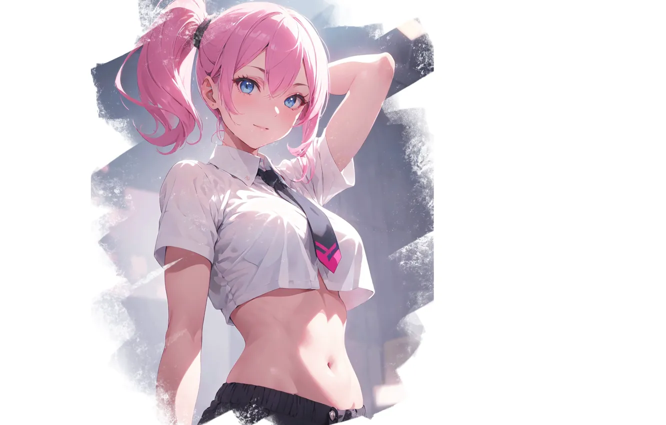 Photo wallpaper kawaii, girl, hot, sexy, pink hair, pink, anime, High School
