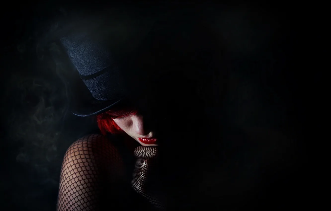 Photo wallpaper girl, background, hat