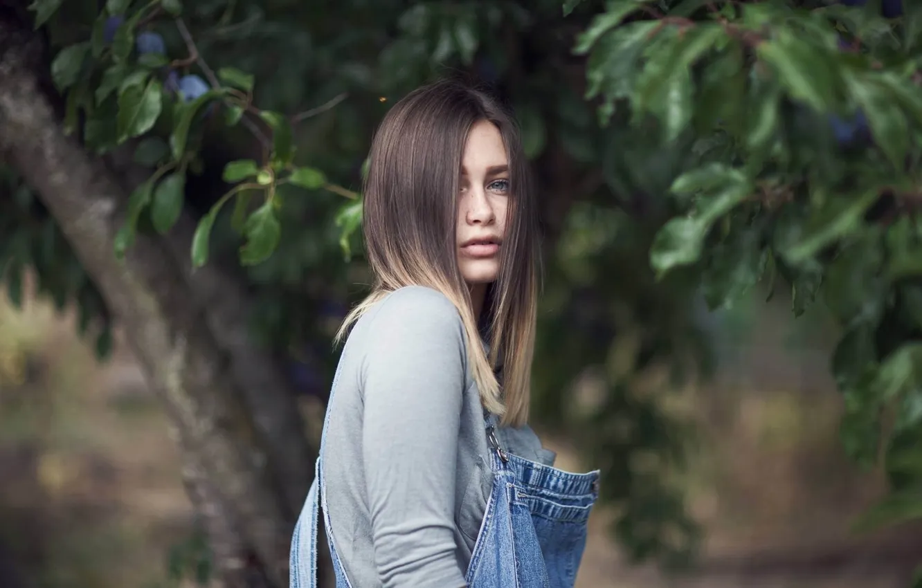 Photo wallpaper look, girl, hair