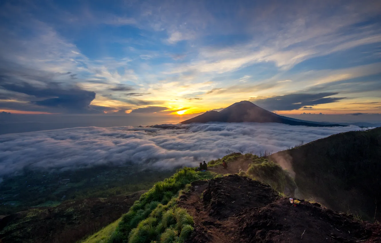 Photo wallpaper mountains, nature, panorama