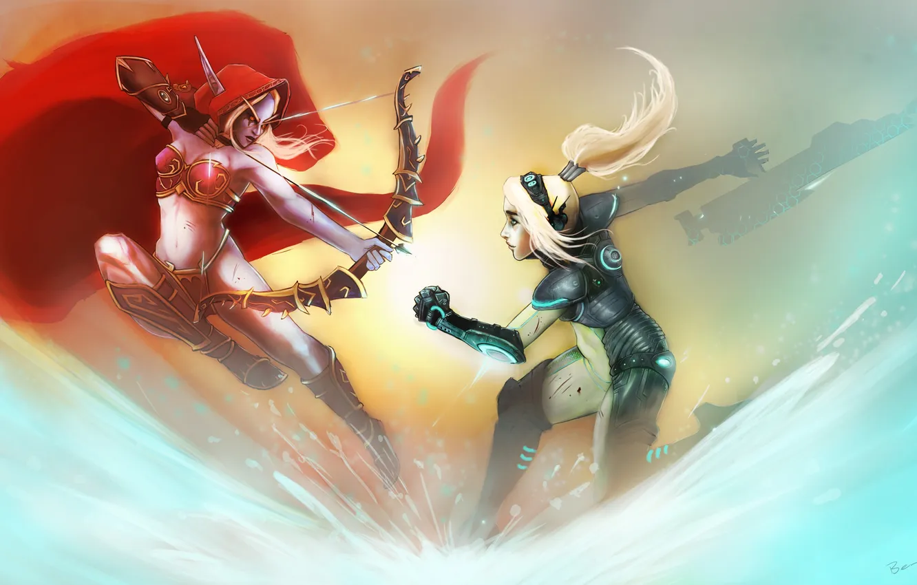 Photo wallpaper girl, starcraft, warcraft, wow, Sylvanas, Heroes of the Storm, nova terra