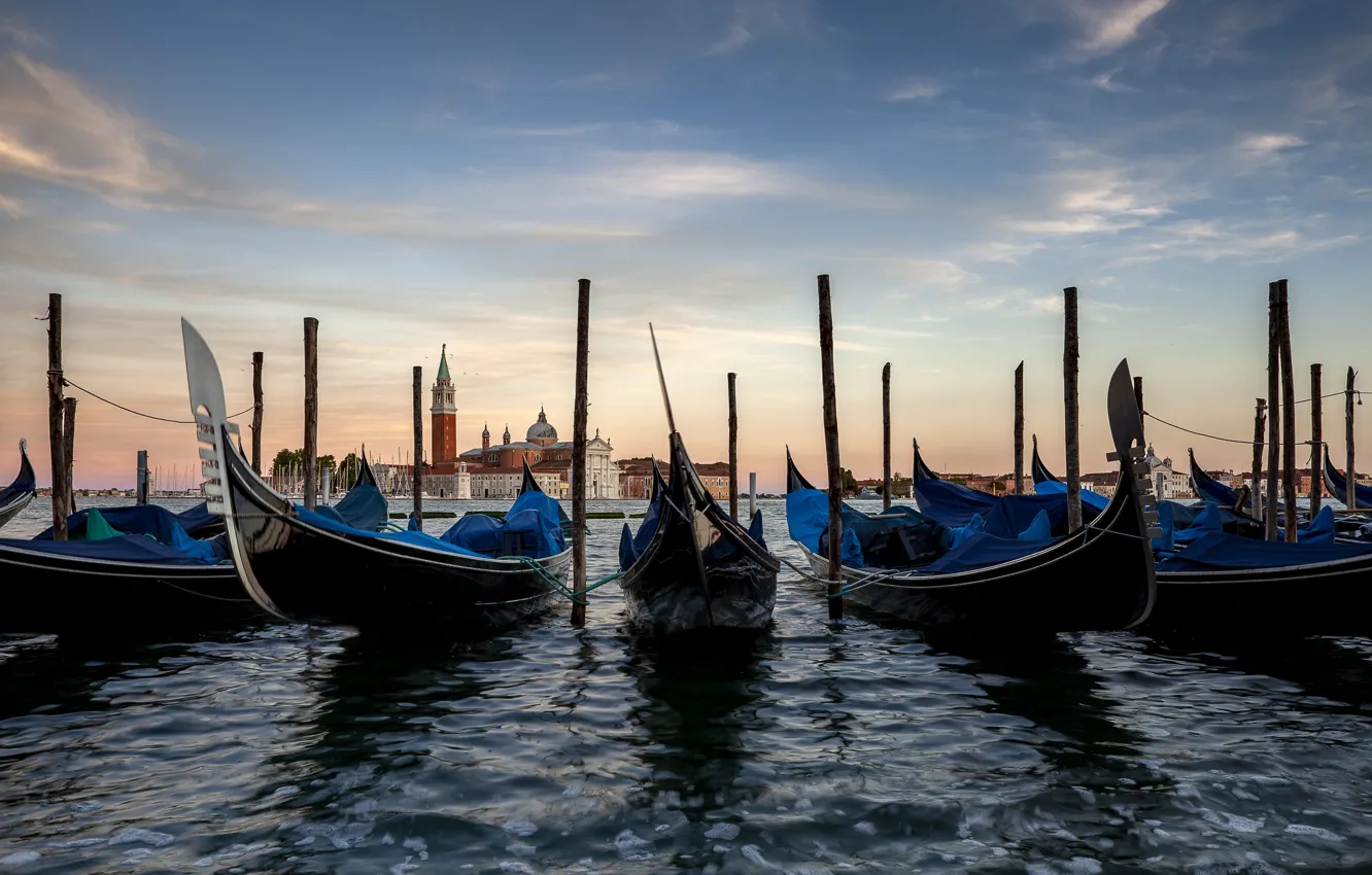 Photo wallpaper water, the city, boats, Italy, Venice, gondola, Igor Sokolovsky