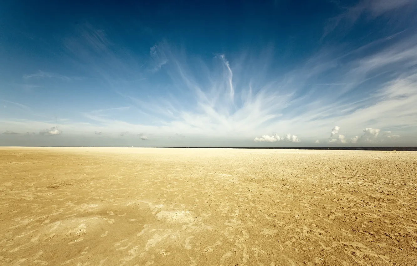 Photo wallpaper sand, beach, the sky
