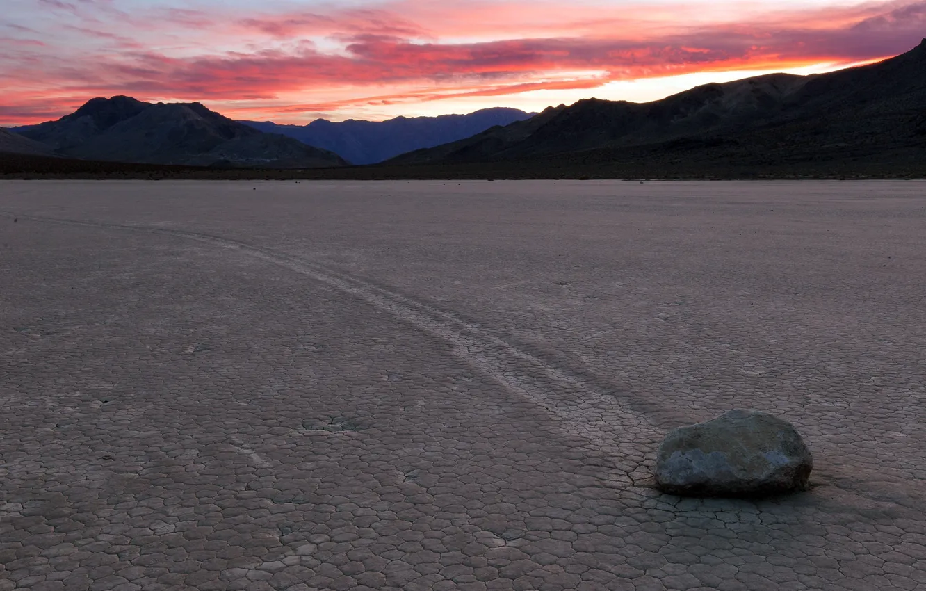 Photo wallpaper stone, valley, Death Valley National Park, Racetrack
