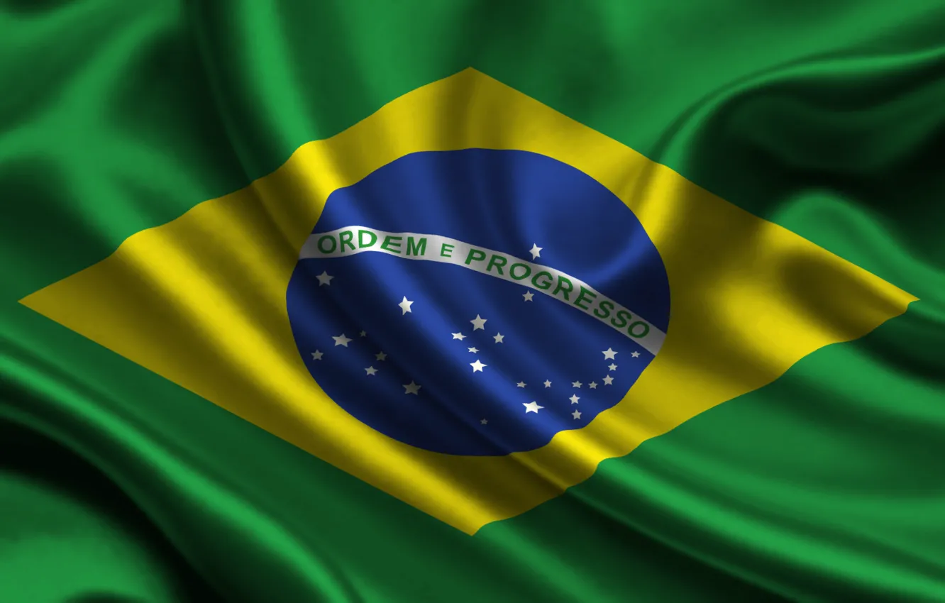 Photo wallpaper flag, Brazil, brazil