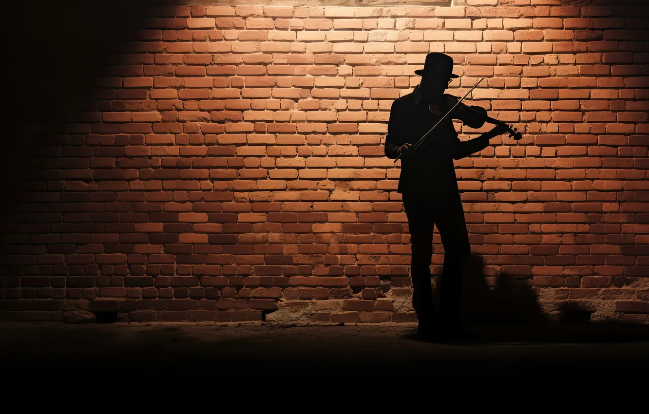 Photo wallpaper music, violin, the game, silhouette, male, twilight, musician, musical instrument