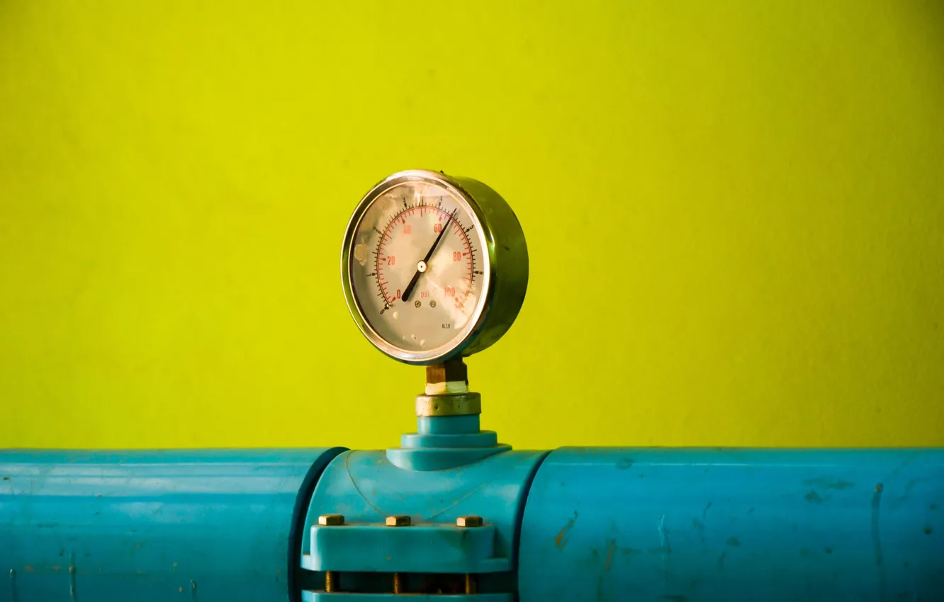 Photo wallpaper pipe, Pressure, meter