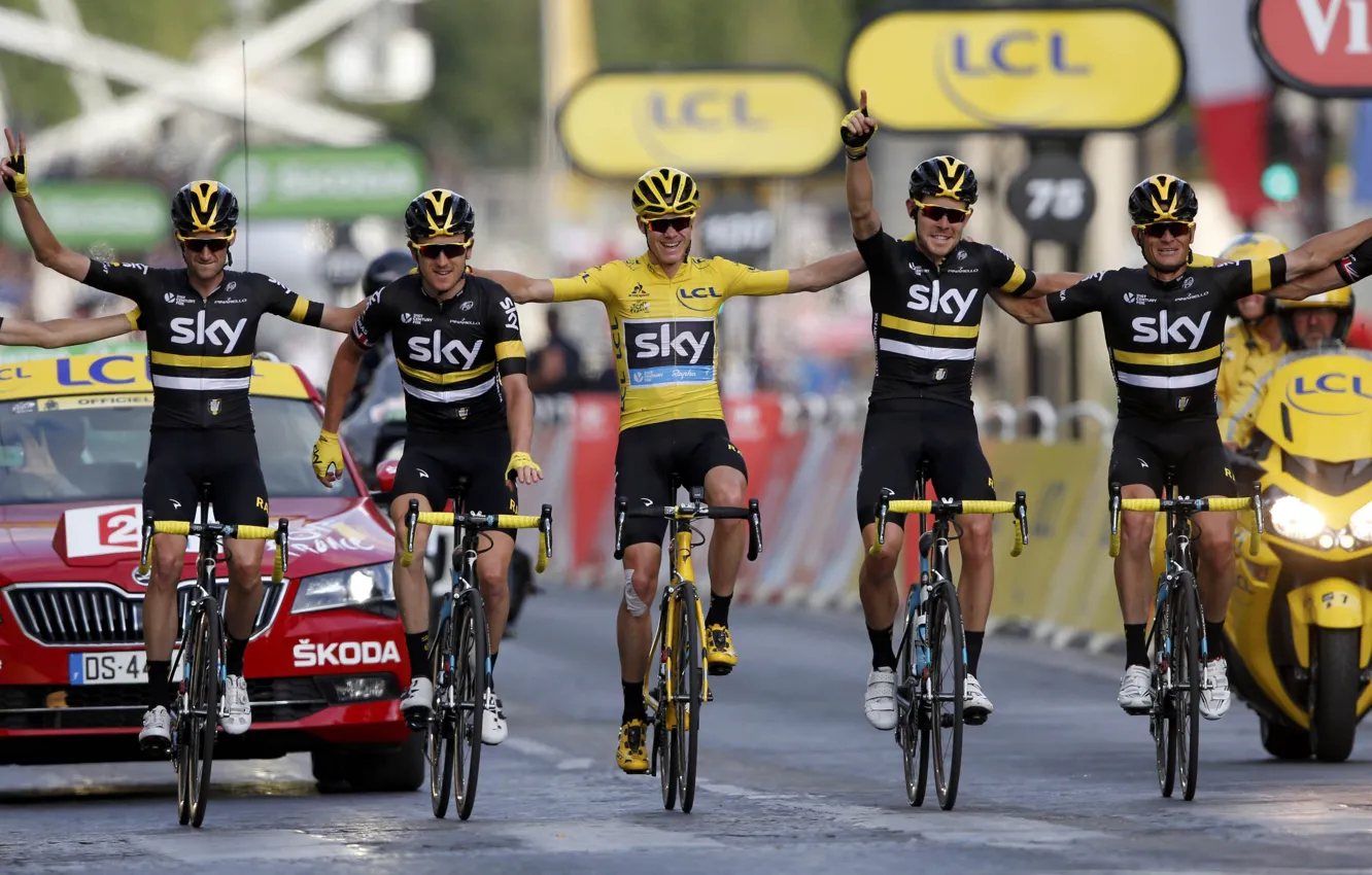 Photo wallpaper race, sport, Paris, Cycling, athlete, The tour de France, Team SKY, procycling