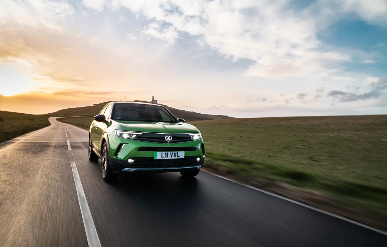 Photo wallpaper road, front, Vauxhall, electric, electric car, Vauxhall, Vauxhall Mokka