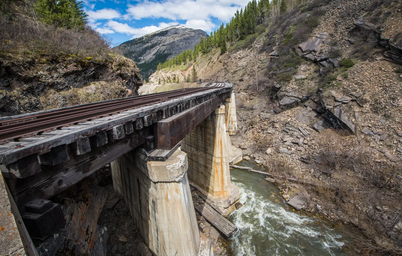 Photo wallpaper road, bridge, Jeff Wallace