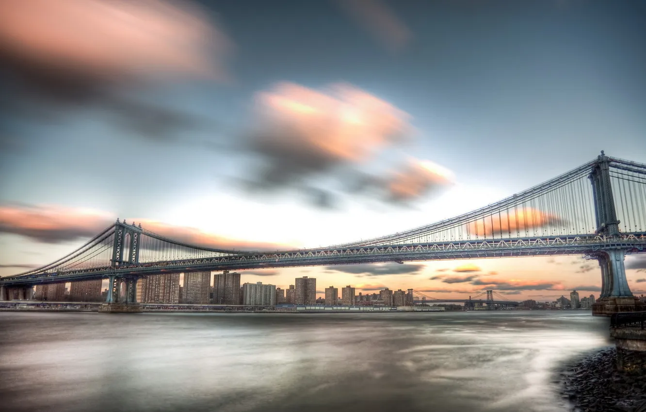 Photo wallpaper United States, New York, Manhattan Bridge