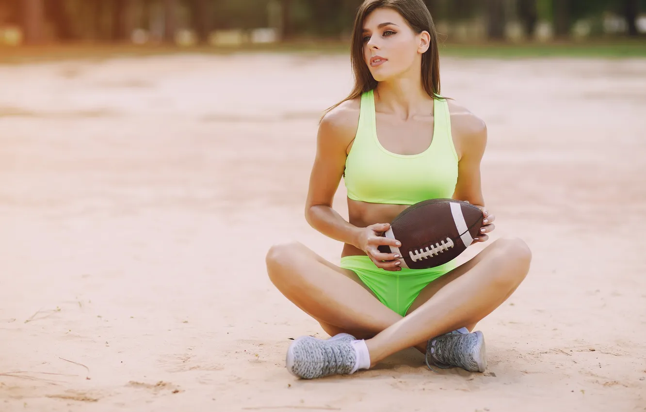 Photo wallpaper girl, beautiful, sporty