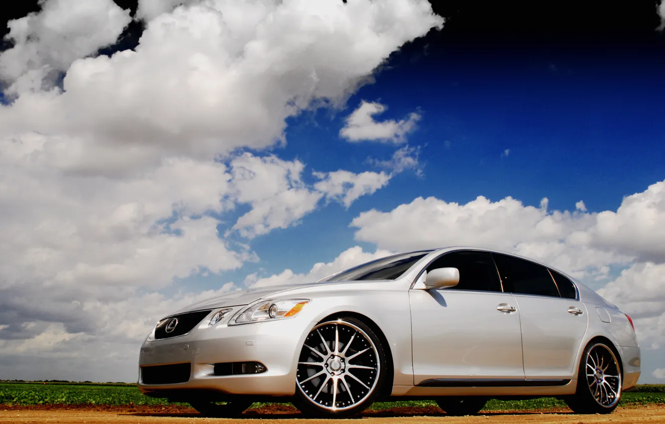 Photo wallpaper white, drives, Lexus