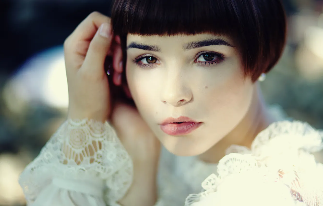 Photo wallpaper look, face, haircut, portrait