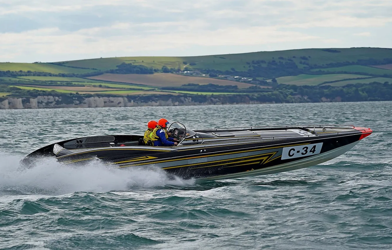 Photo wallpaper race, boat, speed