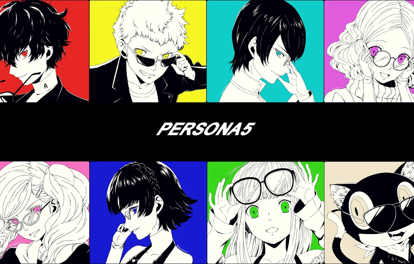 Photo wallpaper collage, the game, anime, art, characters, Person 5, Persona 5