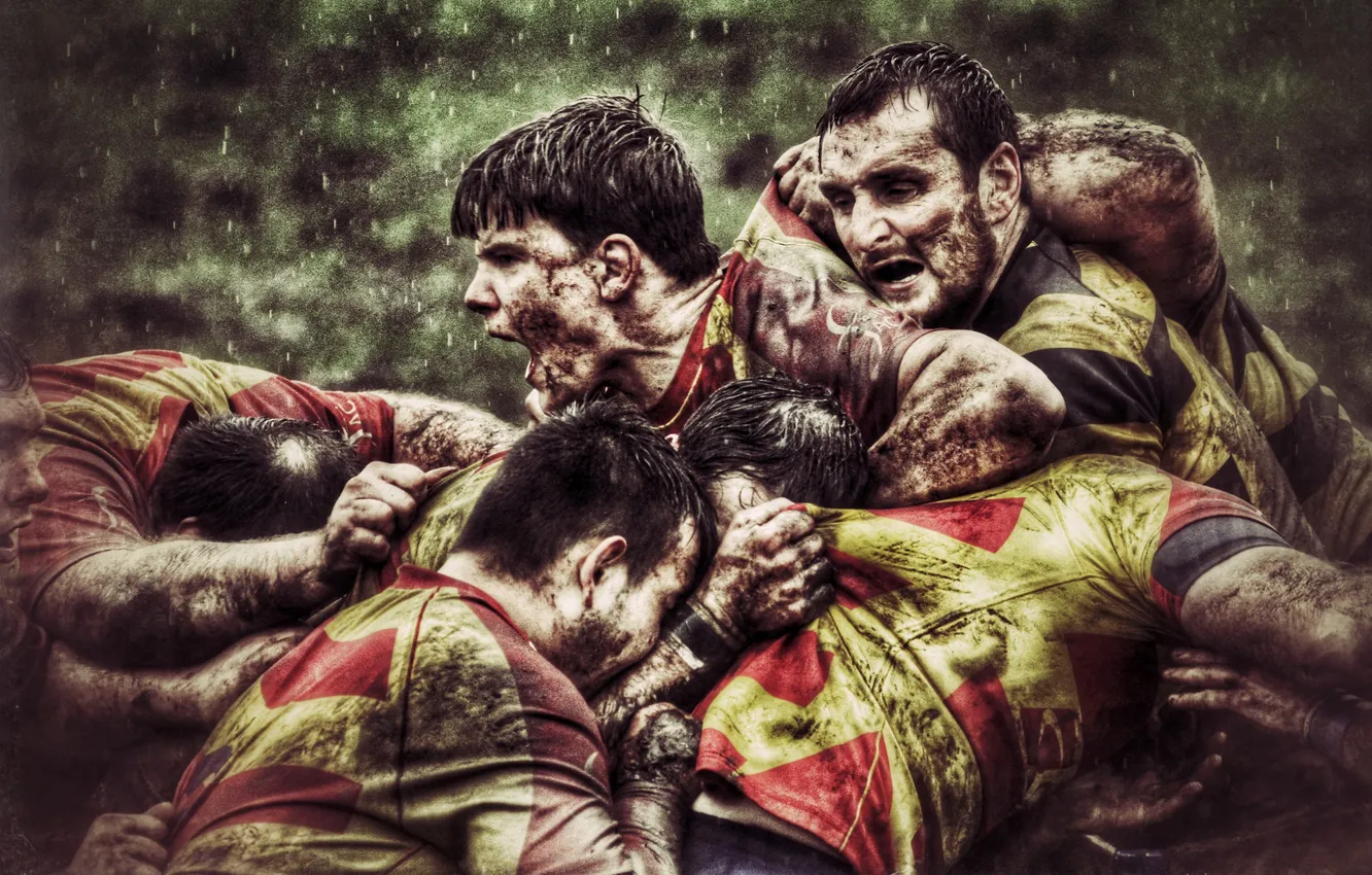 Photo wallpaper sport, fight, Rugby