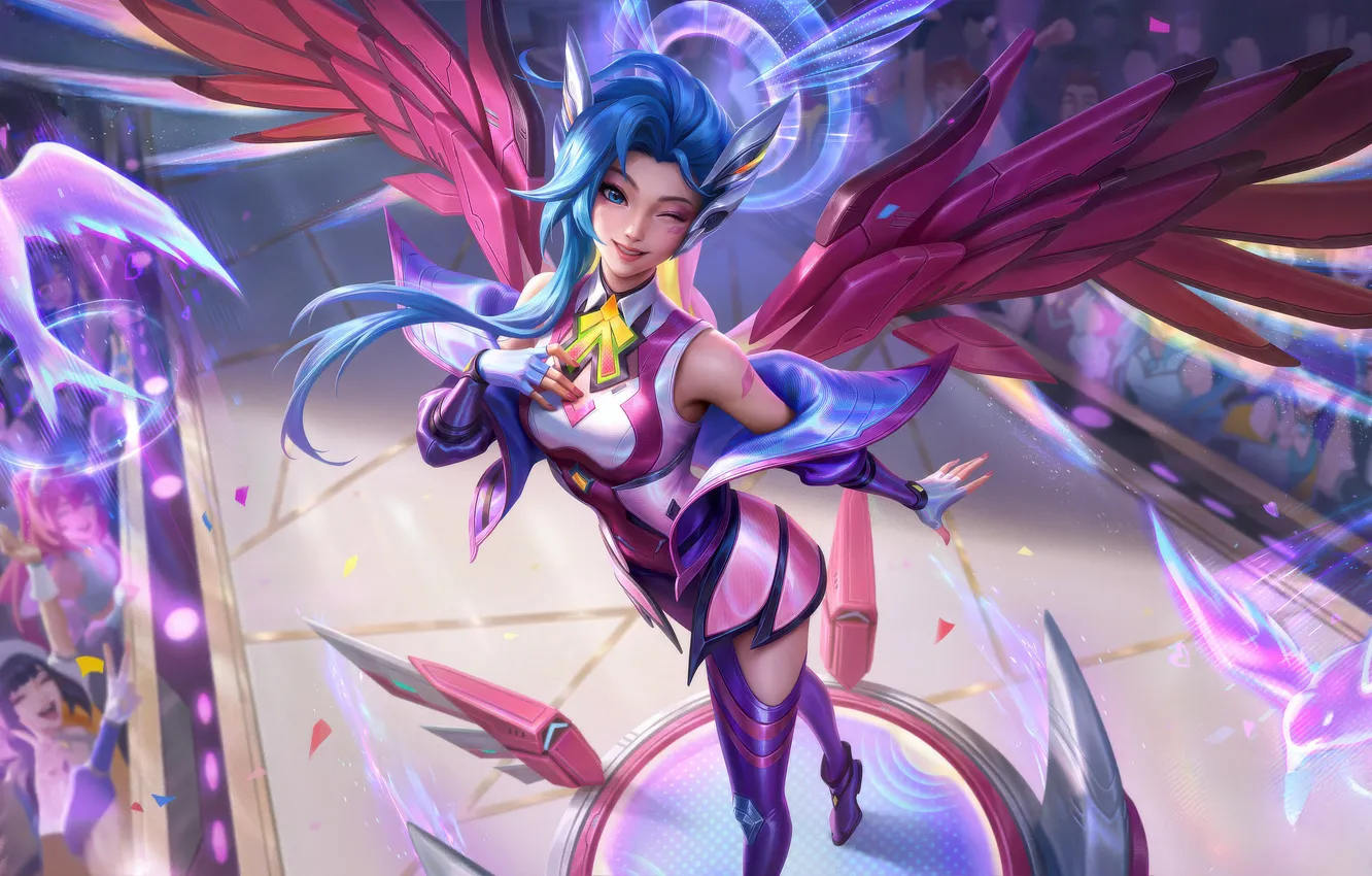 Photo wallpaper awakens, league of legends, seraphine