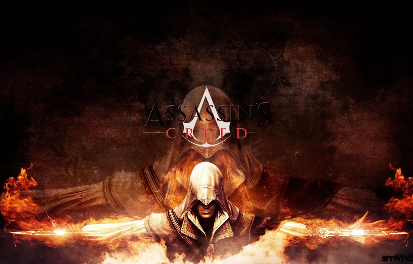 Photo wallpaper lights, Assassin's Creed, assassin