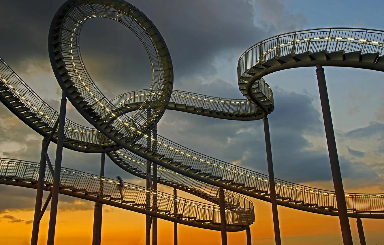 Photo wallpaper Germany, Duisburg, art installation, Magic mountain, Tiger and Turtle