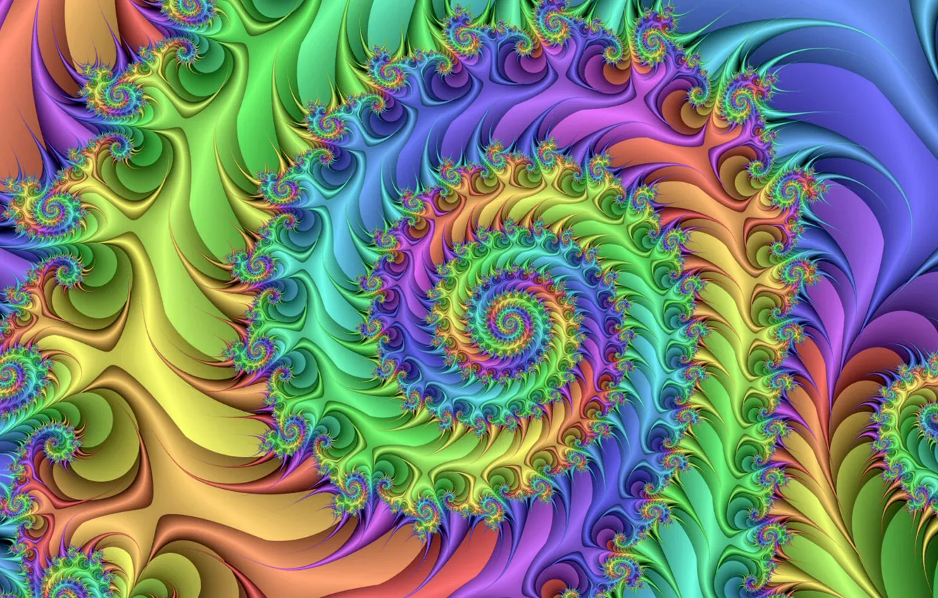 Photo wallpaper line, pattern, paint, color, spiral, fractal