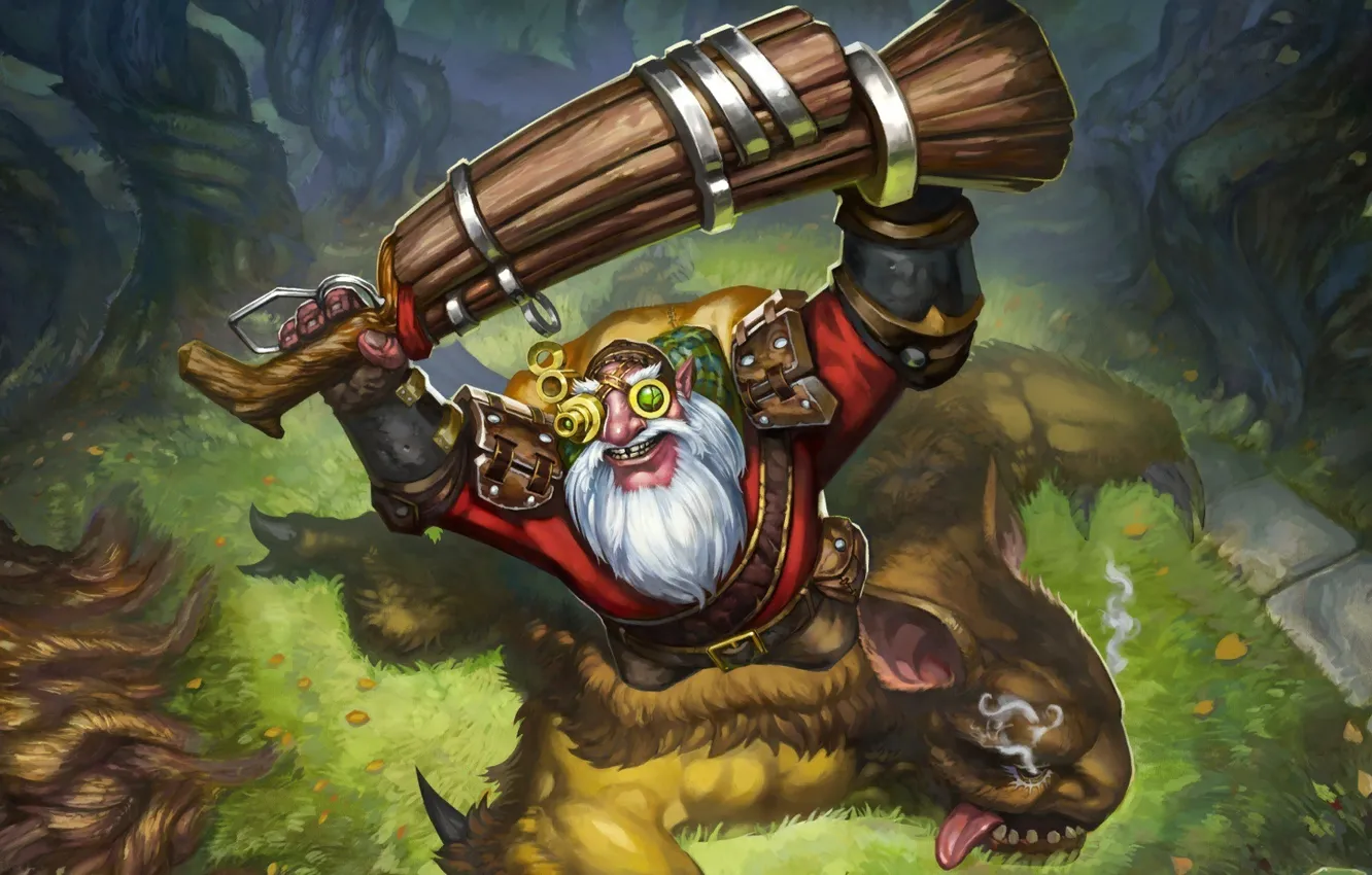 Photo wallpaper forest, weapons, art, beast, stand, sniper, dota 2, Sharpe To Kardel