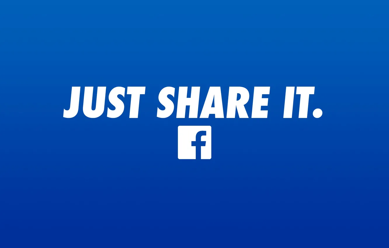 Photo wallpaper logo, blue, facebook