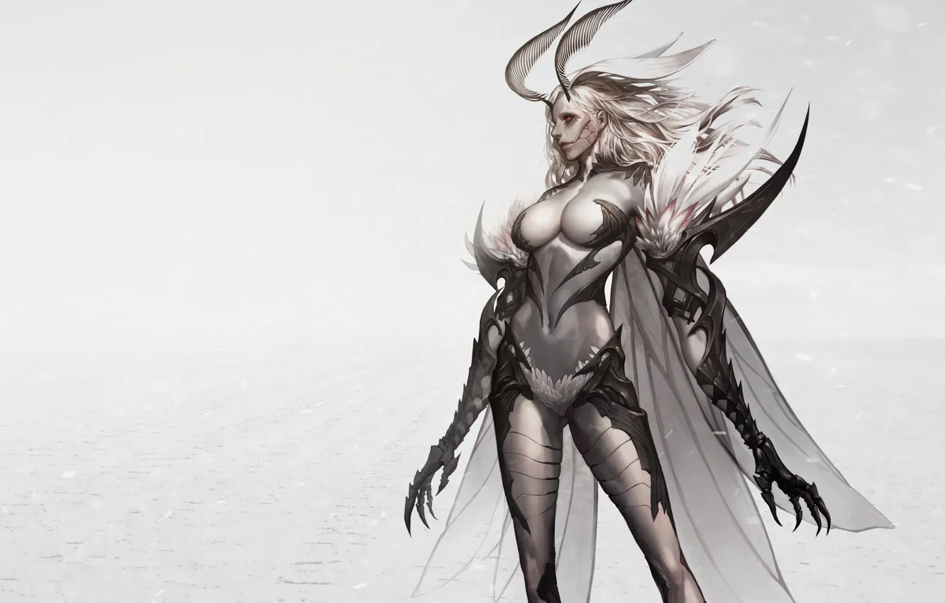 Photo wallpaper girl, fiction, monster, art, Queen, Concept Art, Characters, mol