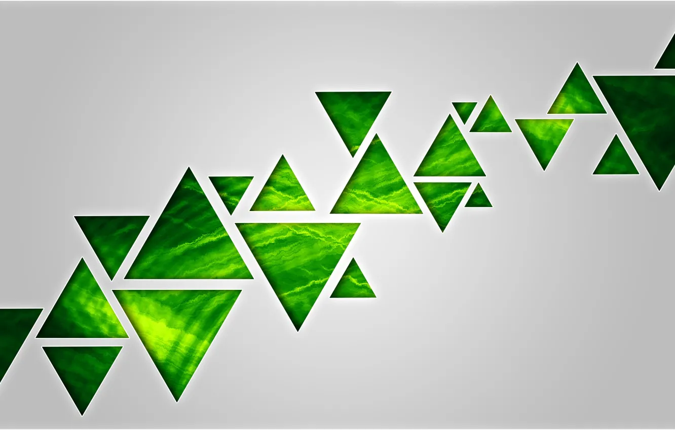 Photo wallpaper green, background, triangle