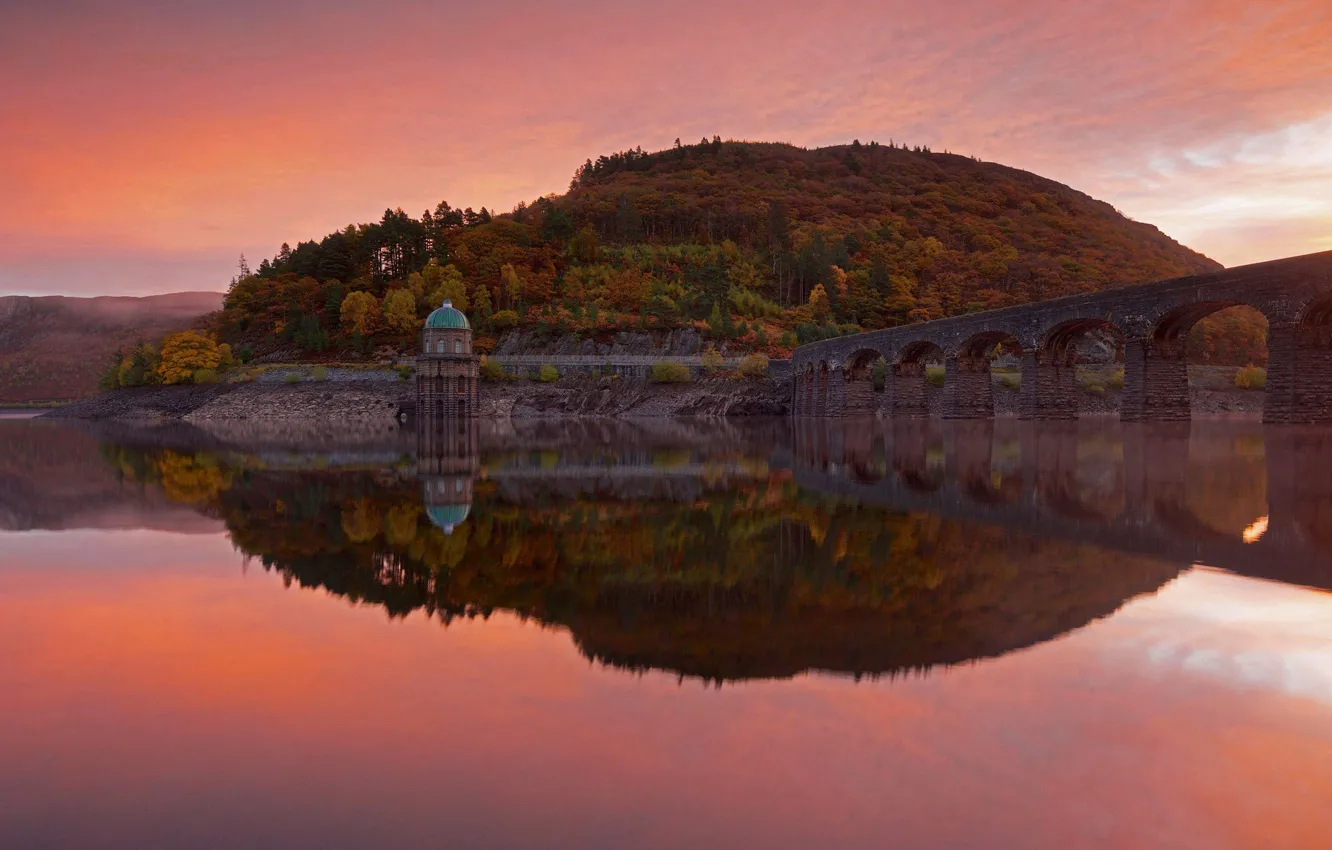 Photo wallpaper bridge, tower, Wales