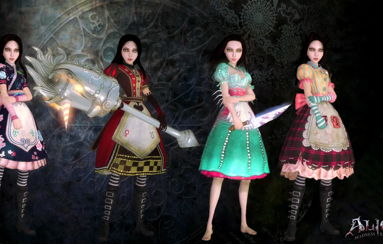 Photo wallpaper Alice, Dresses, Alice, Alice Madness Returns, Siren, A doll's house, The Queen of hearts, Mystical …